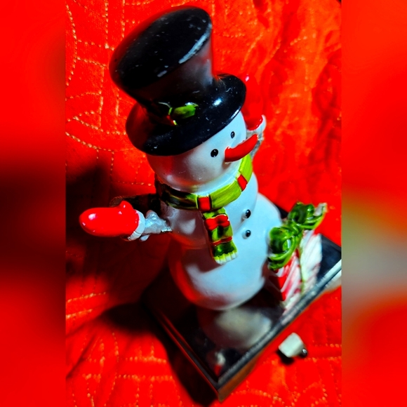 Snowman Stocking Holder/Hook, Holiday/Christmas, weighted, Vintage - Picture 11 of 12